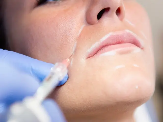 faltenbehandlung mit hyaluronsaeure spritze ganz nah