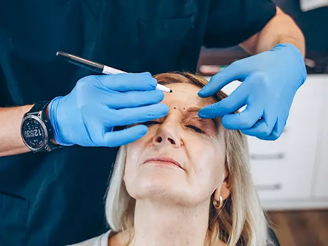 unterlidstraffung alte frau